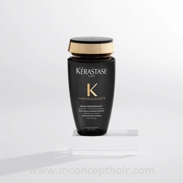 Chronologiste Youth Regenerant Shampoo 250ml Kerastase Chronologiste - nourish and hydrate scalp, add shine and plump roots for a fuller effect Krastase - Discover the miracle of luxury haircare Melaka, Mahkota Parade, Johor Bahru (JB), Bandar Hilir, Mount Austin, Kota Syah Bandar, Malaysia Service, Expert | M Concept Hair Salon