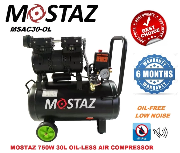 MOSTAZ OIL FREE AIR COMPRESSOR 750W 30L