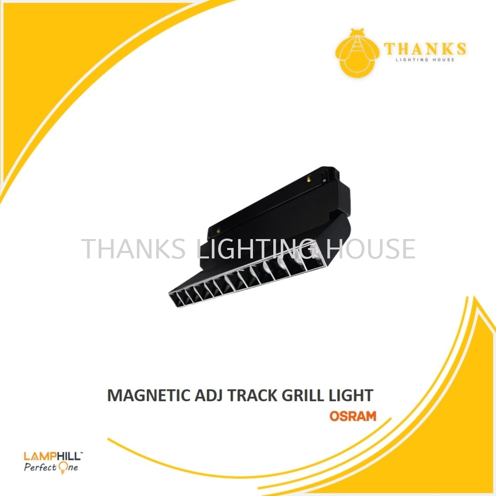 MAGNETIC ADJ LED TRACK GRILL LIGHT