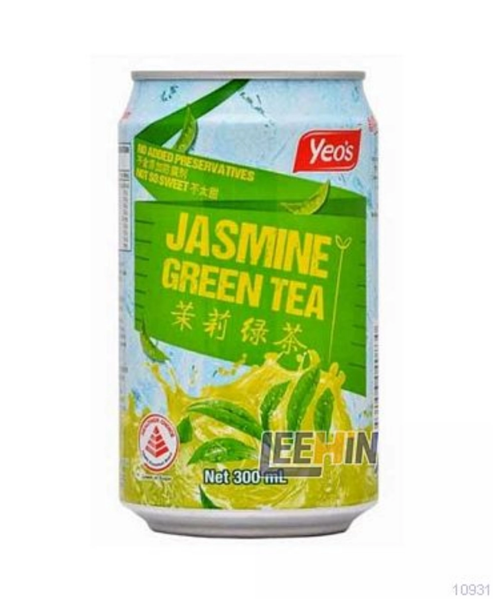 Yeos Can Drink Jasmine Green Tea (Tin) 300ml 杨协成绿茶（铁罐）  [10931]