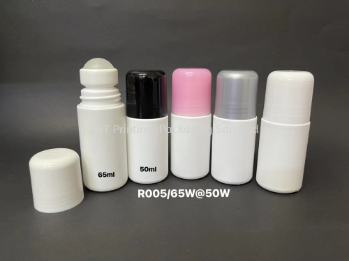 65ml And 50ml White Roll On Bottle