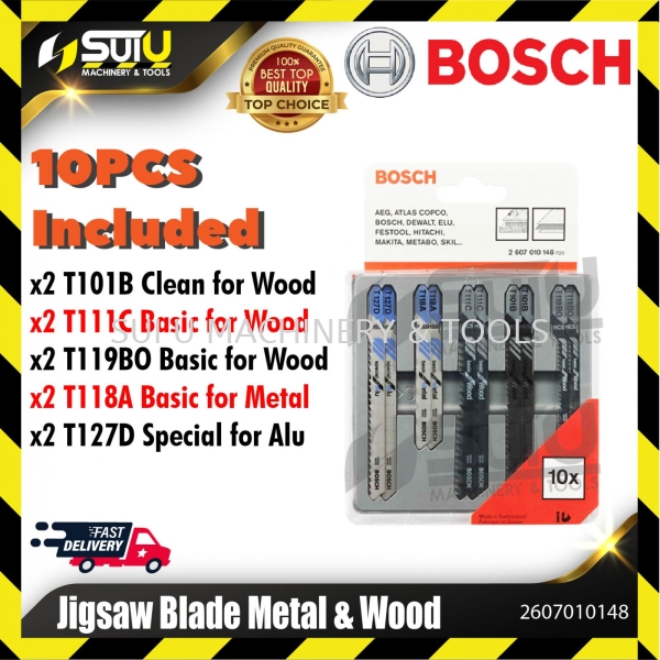 BOSCH 2607010148 10pcs Jigsaw Blade Metal & Wood Saw Blades  Accessories Kuala Lumpur (KL), Malaysia, Selangor, Setapak Supplier, Suppliers, Supply, Supplies | Sui U Machinery & Tools (M) Sdn Bhd