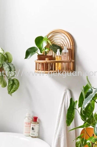 WS 003 - RATTAN WALL SHELF