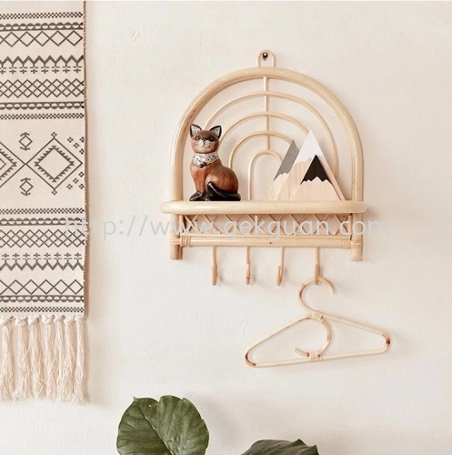 WS 004 - RATTAN WALL SHELF