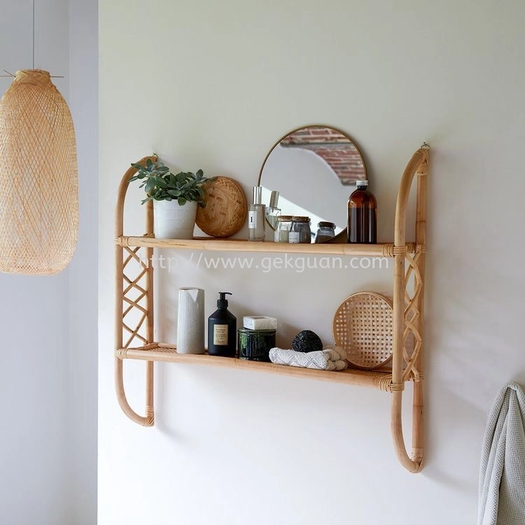 WS 009 - RATTAN WALL SHELF