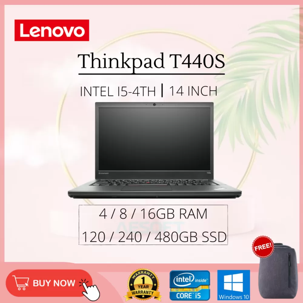 (Refurbished Laptop Grade AAA) Lenovo Thinkpad T440S / 14'' / i5-4th 