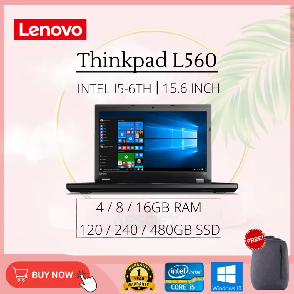 (Refurbished Laptop Grade AAA) Lenovo Thinkpad L560 / 15.6'' / i5-6th 