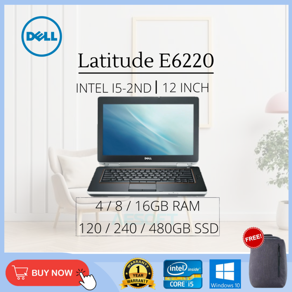 (Refurbished Laptop Grade AAA) Dell Latitude E6220 / 12'' / i5-2nd 