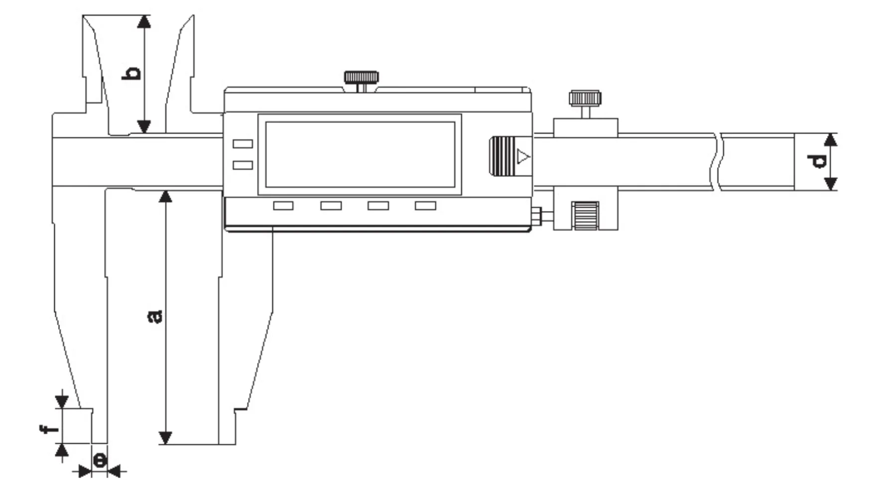 Long Jaw Internal Digital Calipers