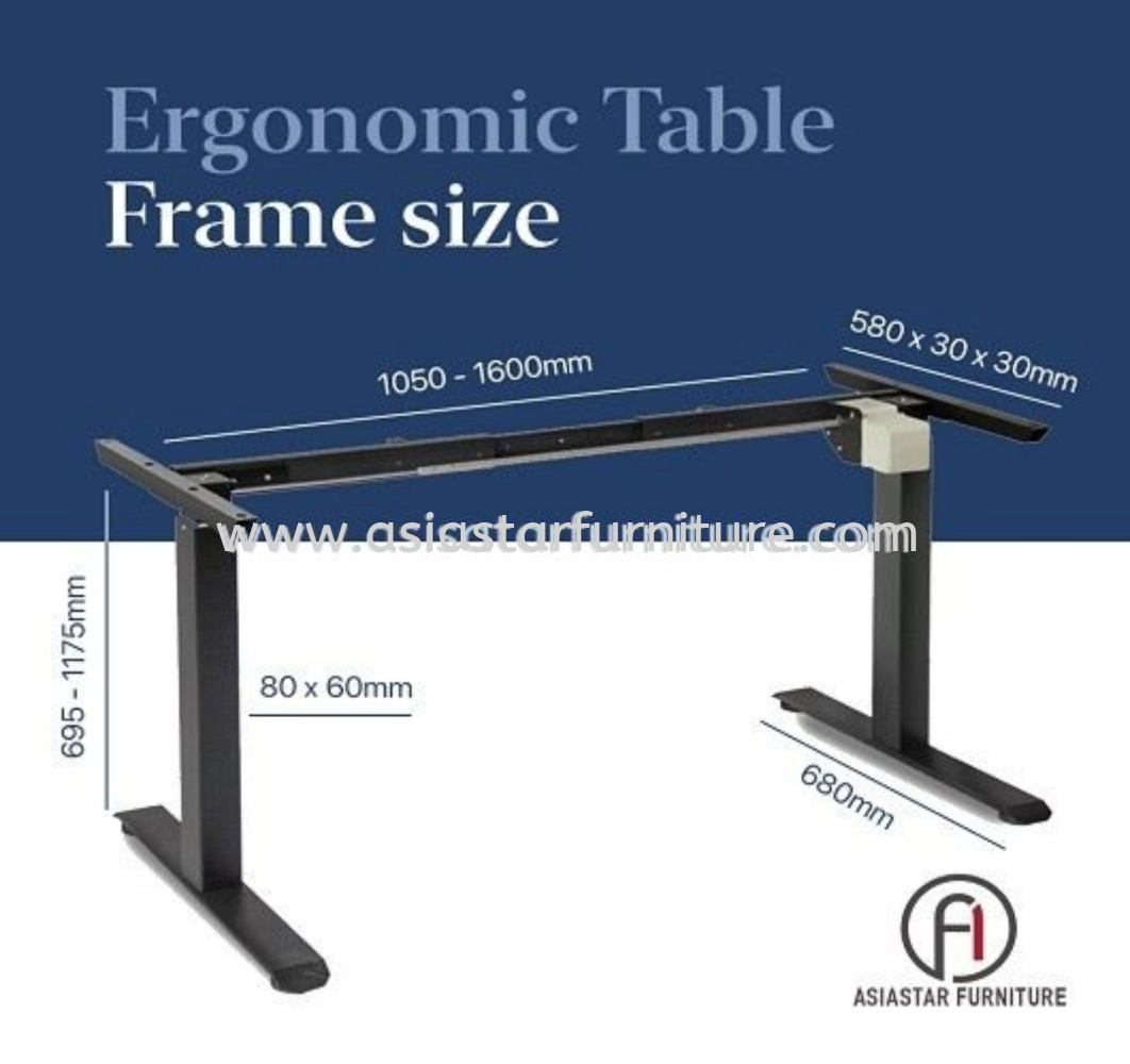 4' ERGONOMIC TABLE / 4' HEIGHT ADJUSTABLE TABLE (BLACK)