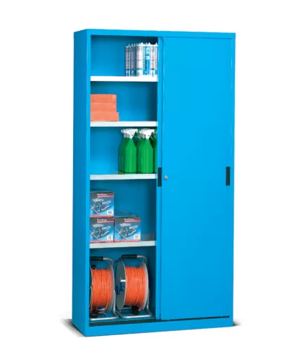 4-Shelf Cabinets with Sliding Doors