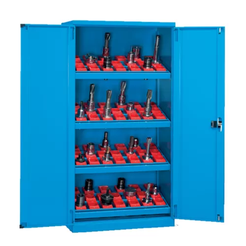 1023 x 555 x 2000(h)mm Professional Heavy Duty Door Type Tool Storage Cabinet with 4 Tool Carriers (Model 4)