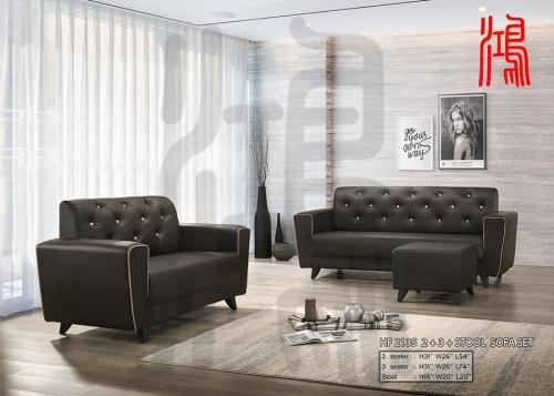 HF 2135 PVC Promo Sofa Set 2+3 Seater + Stool PRE-ORDER 