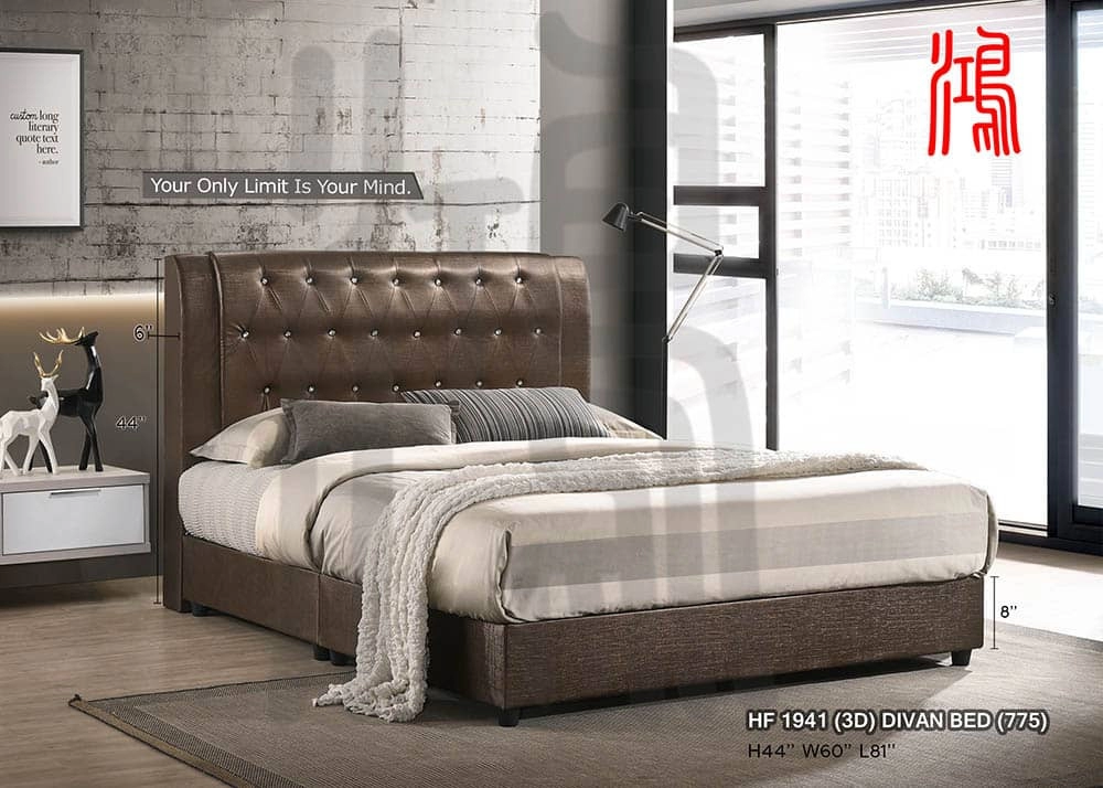 HF 1941 Divan Bed with King & Queen Frame