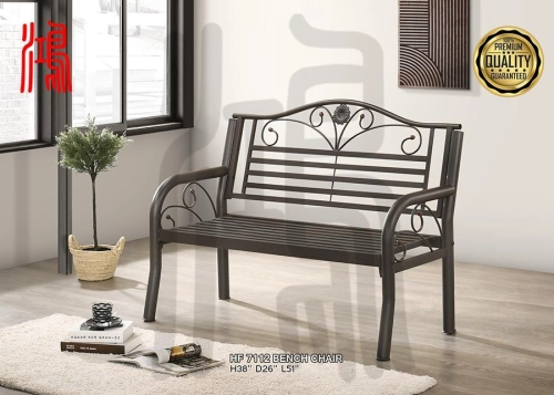 HF 7112 Metal Bench Chair