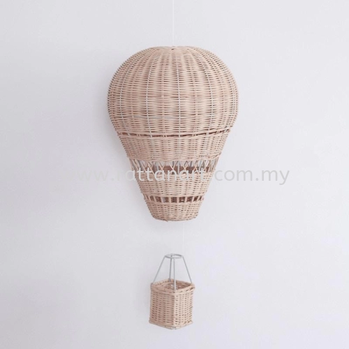 RATTAN HOT AIR BALLOON FOR BABY ROOM DECORATIVE