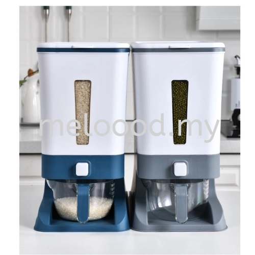 12公斤自动分配米桶 /12KG Automatic Rice Dispenser with Rinsing Cup Large Volume / Modern Design 12KG Bekas Beras