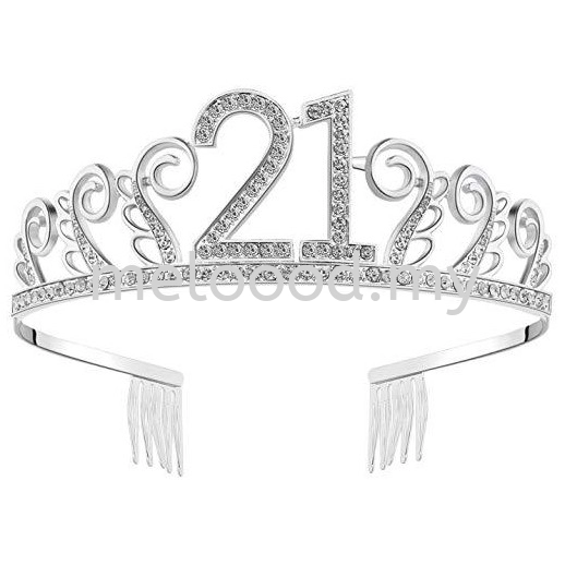 Birthday Party Tiara Rhinestone Headband Hair Loop Crown