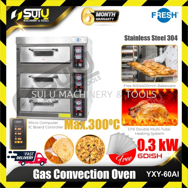 FRESH YXY-60AI 3 Layers Gas Convection Oven 0.3kW Oven & Fermenting Box Bakery & Noodle Equipment Food Processing Machine Kuala Lumpur (KL), Malaysia, Selangor, Setapak Supplier, Suppliers, Supply, Supplies | Sui U Machinery & Tools (M) Sdn Bhd