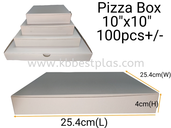 Food Box/Pizza Box 10"x10" 100pcs+/- Lunch Box Paper Products Penang, Malaysia, Perak, Kedah, Butterworth, Kepala Batas Supplier, Suppliers, Supply, Supplies | KB BESTPLAS ENTERPRISE (M) SDN BHD