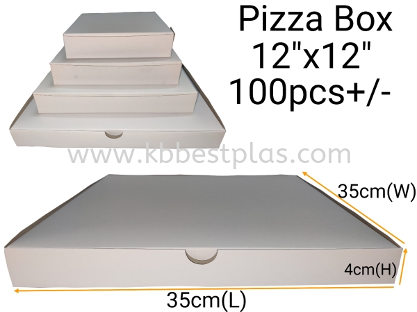 Food Box/Pizza Box 12"x12" 100pcs+/- Lunch Box Paper Products Penang, Malaysia, Perak, Kedah, Butterworth, Kepala Batas Supplier, Suppliers, Supply, Supplies | KB BESTPLAS ENTERPRISE (M) SDN BHD