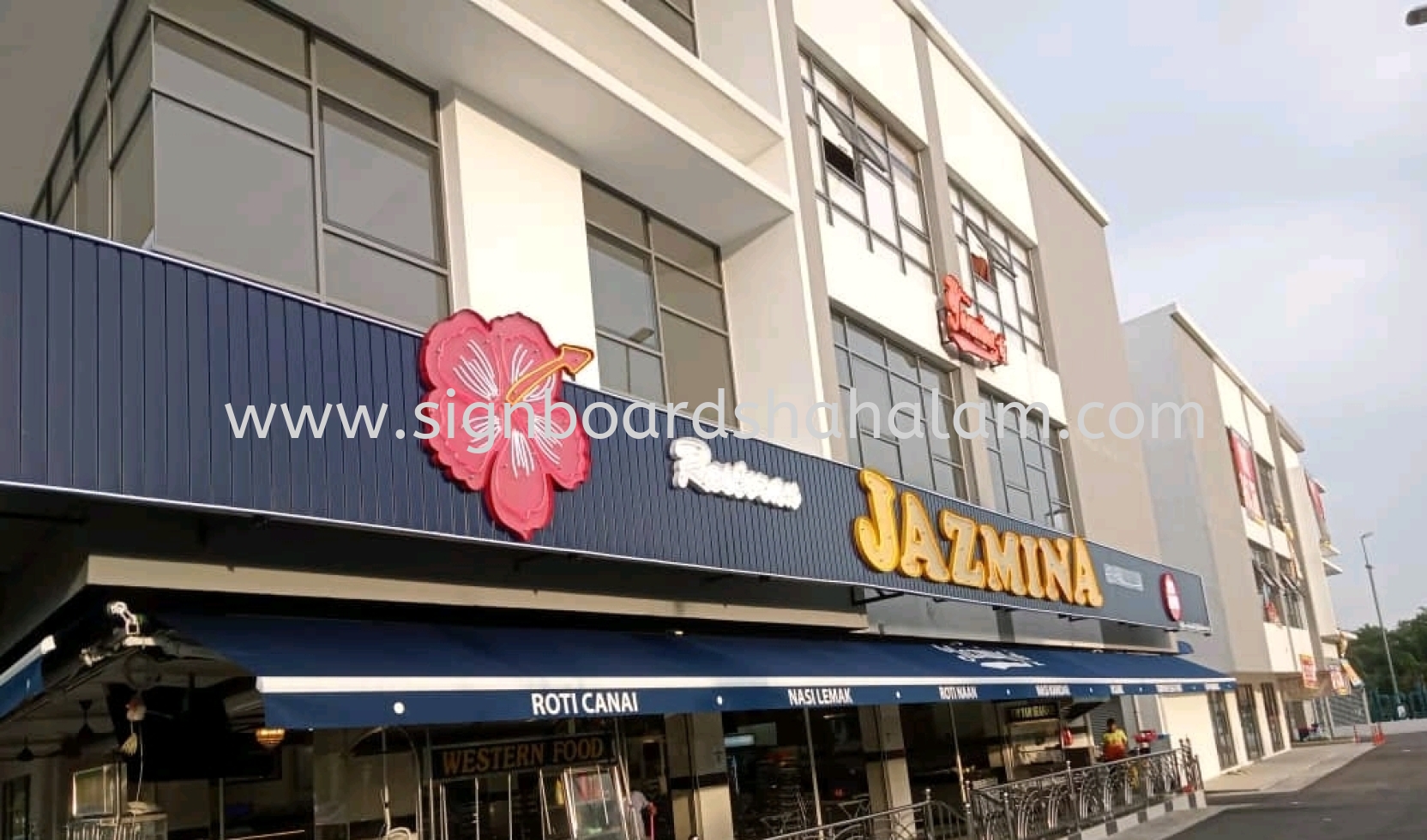 Restoran Jazmina Puchong- Aluminium Panel base with 3D Led Neon Light