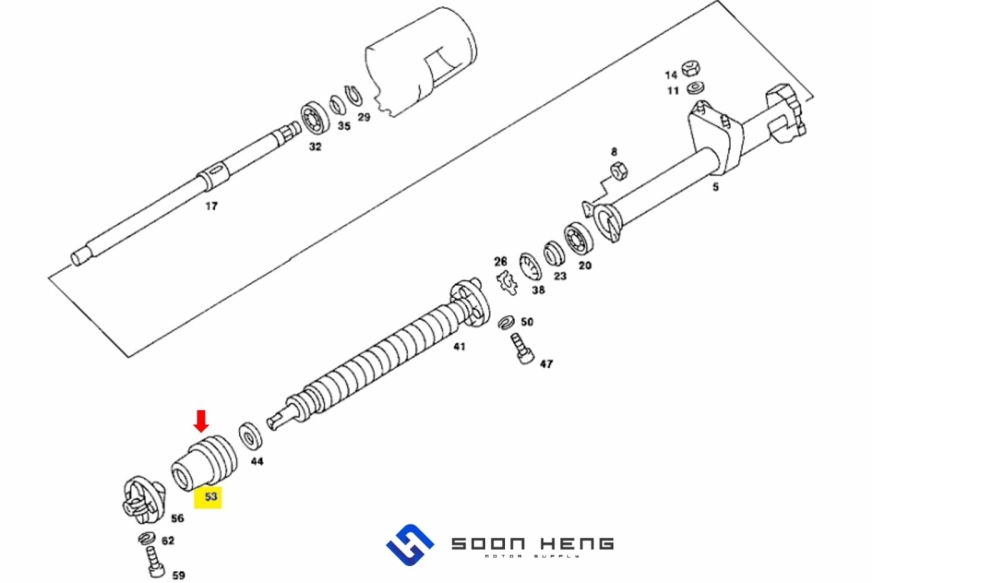 Mercedes-Benz W123, C123 and S123 - Steering Column Boot (Facelift) (Original MB)