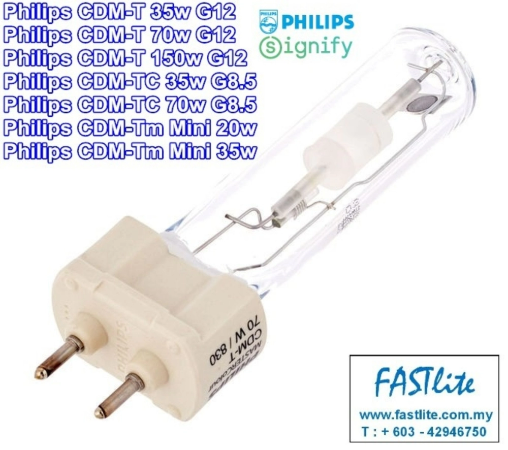 Philips MASTERColour CDM-T 70W/830 G12 Metal Halide Lamp (made In Belgium)  PHILIPS / SIGNIFY Philips Best Priced Items Kuala Lumpur (KL), Malaysia,  Selangor, Pandan Indah Supplier, Suppliers, Supply, Supplies | Fastlite  Electric
