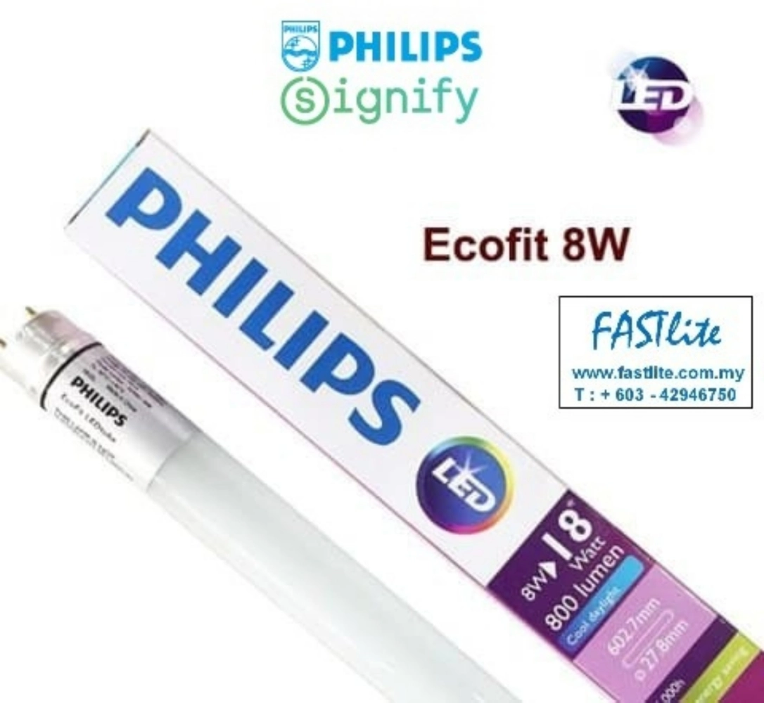 Philips Ecofit 2ft 8W/765 Cool Daylight Tiub LED OSRAM / LEDVANCE ...