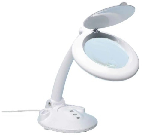 201-7942 - RS PRO LED Bench Magnifier With Table Lamp, 3 Dioptrie ...