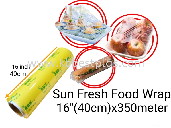 Sun Fresh Food Wrapping 16"(40cm)x350meter Plastic Wrap Penang, Malaysia, Perak, Kedah, Butterworth, Kepala Batas Supplier, Suppliers, Supply, Supplies | KB BESTPLAS ENTERPRISE (M) SDN BHD