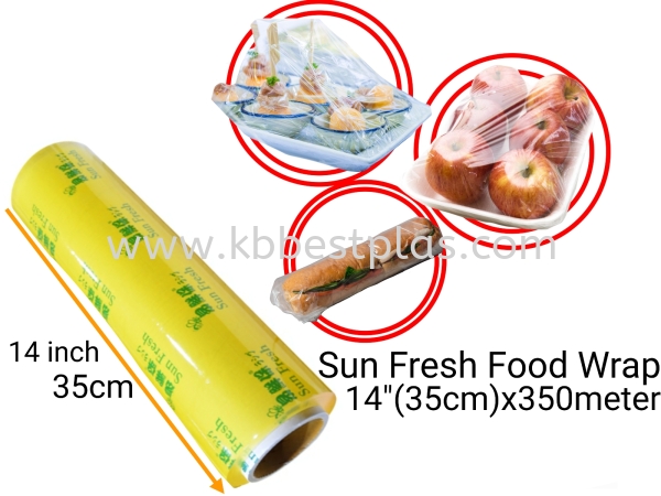 Sun Fresh Food Wrapping 14"(35cm)x350meter Plastic Wrap Penang, Malaysia, Perak, Kedah, Butterworth, Kepala Batas Supplier, Suppliers, Supply, Supplies | KB BESTPLAS ENTERPRISE (M) SDN BHD