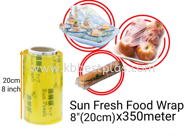 Sun Fresh Food Wrapping 8"(20cm)x350meter Plastic Wrap Penang, Malaysia, Perak, Kedah, Butterworth, Kepala Batas Supplier, Suppliers, Supply, Supplies | KB BESTPLAS ENTERPRISE (M) SDN BHD