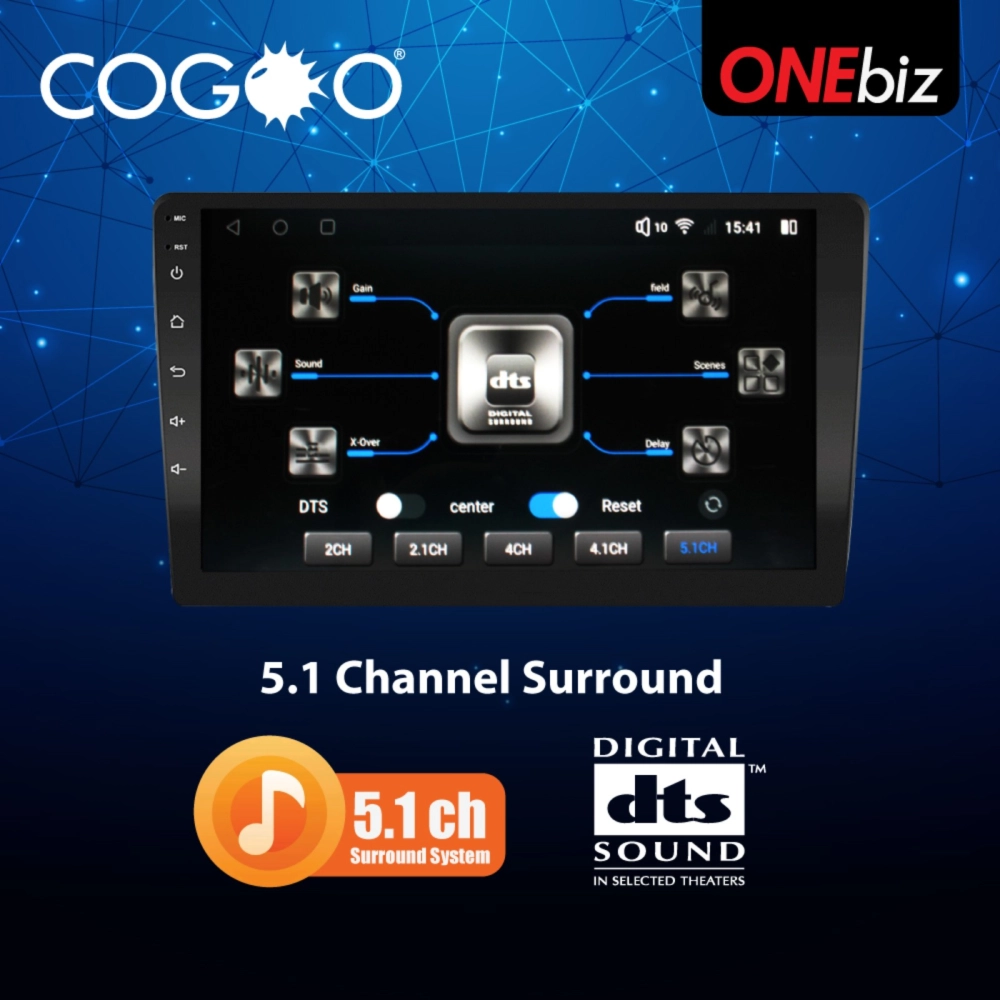 Cogoo 9 or 10.1 Inch Android GPS QLED 1280 x 720p HD Player 8 Core 4GB RAM + 64GB ROM + 4G Sim Slot - CG8-010Q4-DSP64 / CG8-009Q4-DSP64