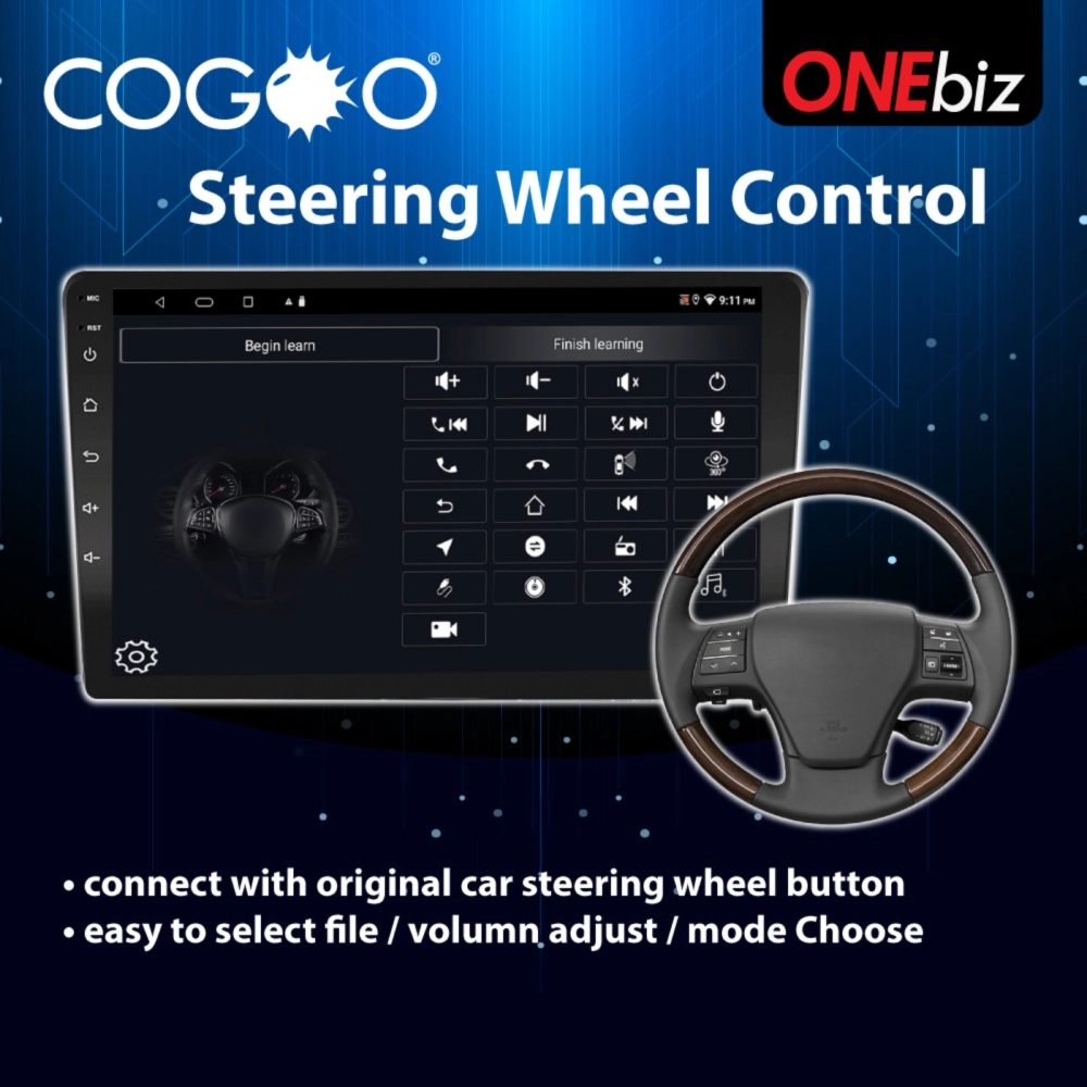 Cogoo CG8 9 or 10.1 Inch Android GPS QLED 1280 x 720p HD Player 8 Core 6GB RAM + 128GB ROM + 4G Sim Slot - CG8-010Q6-DSP128 / CG8-009Q6-DSP128