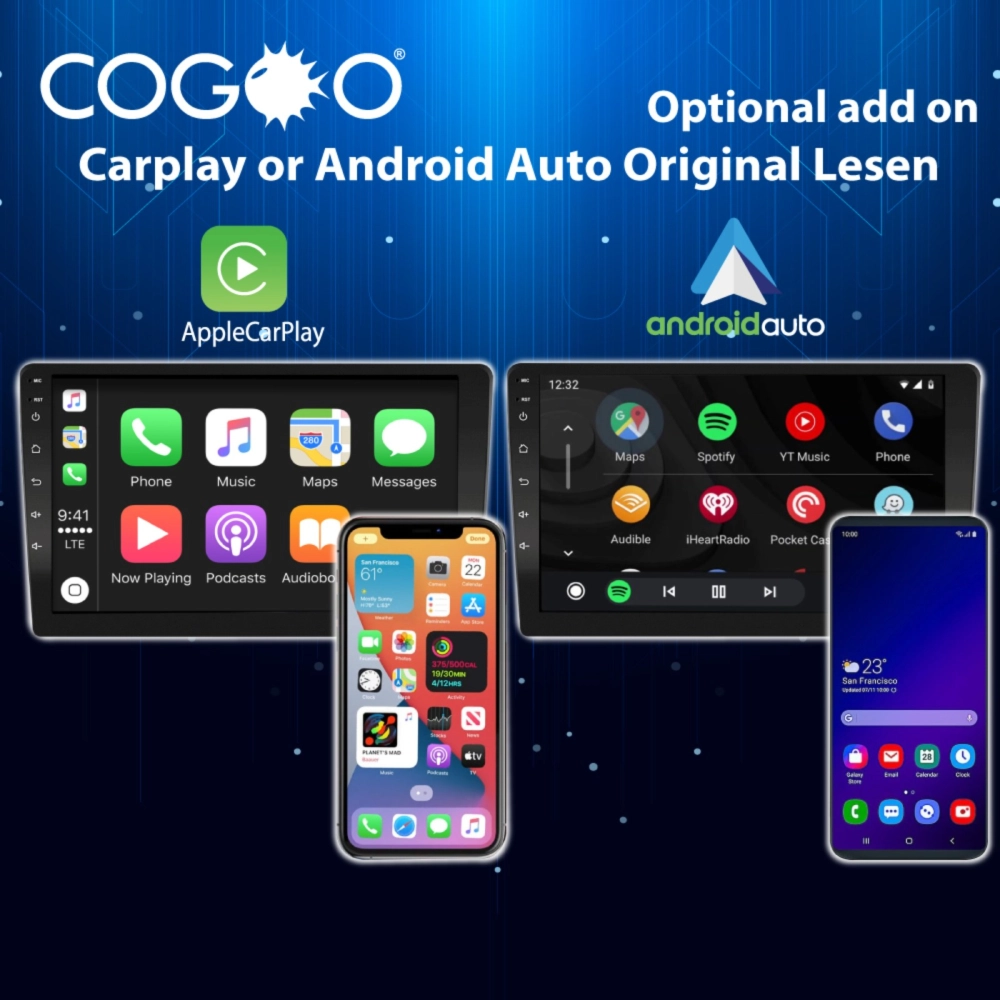 Cogoo CG8 9 or 10.1 Inch Android GPS QLED 1280 x 720p HD Player 8 Core 6GB RAM + 128GB ROM + 4G Sim Slot - CG8-010Q6-DSP128 / CG8-009Q6-DSP128