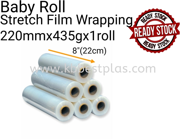 Baby Roll Stretch Film Wrapping 22cmx435g Plastic Wrap Penang, Malaysia, Perak, Kedah, Butterworth, Kepala Batas Supplier, Suppliers, Supply, Supplies | KB BESTPLAS ENTERPRISE (M) SDN BHD