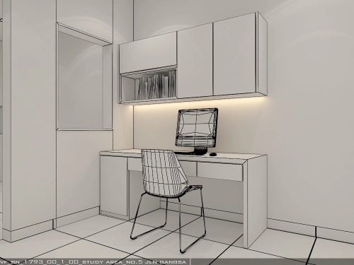 study room 2D  Design 