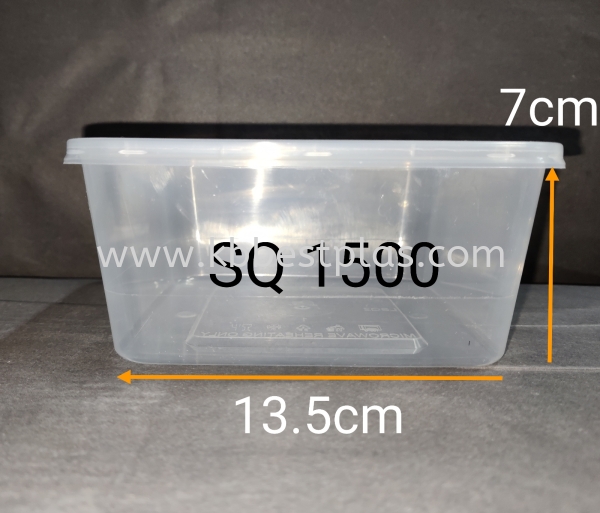 Square Container CB Ware SQ1500 50pcs+/- Plastic Containers Penang, Malaysia, Perak, Kedah, Butterworth, Kepala Batas Supplier, Suppliers, Supply, Supplies | KB BESTPLAS ENTERPRISE (M) SDN BHD