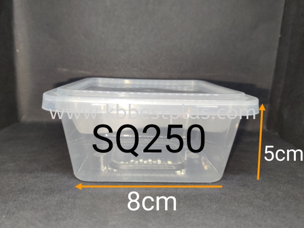 Square Container CB Ware SQ250 50pcs+/- Plastic Containers Penang, Malaysia, Perak, Kedah, Butterworth, Kepala Batas Supplier, Suppliers, Supply, Supplies | KB BESTPLAS ENTERPRISE (M) SDN BHD