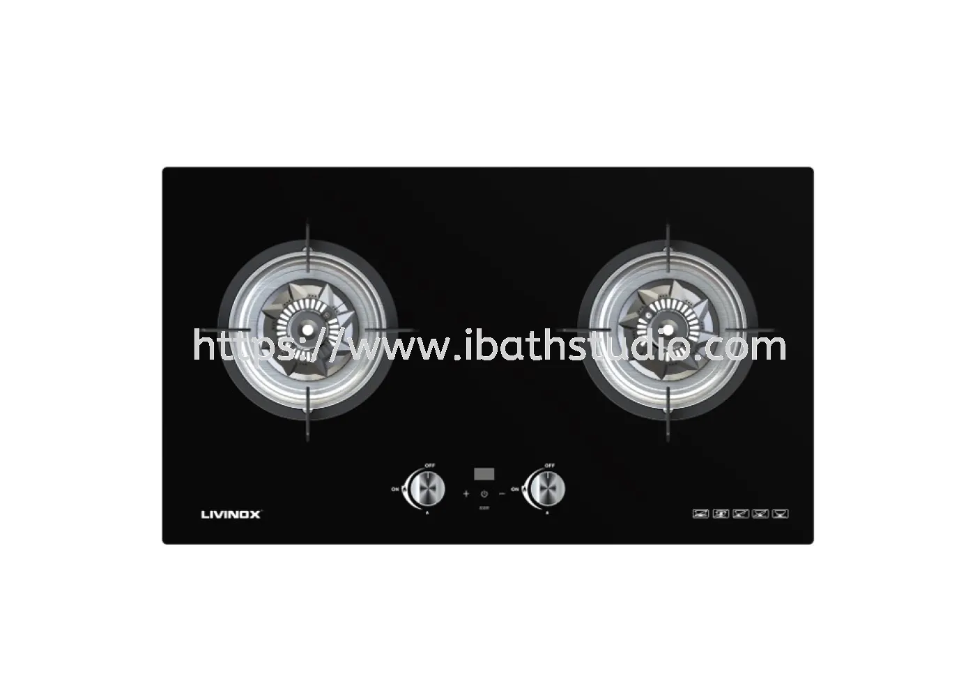 LIVINOX LGH-SALIX 2B-BL 2 BURNER GAS HOB