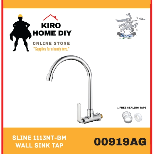 SLINE 1113NT-BM Wall Sink Tap -  00919AG