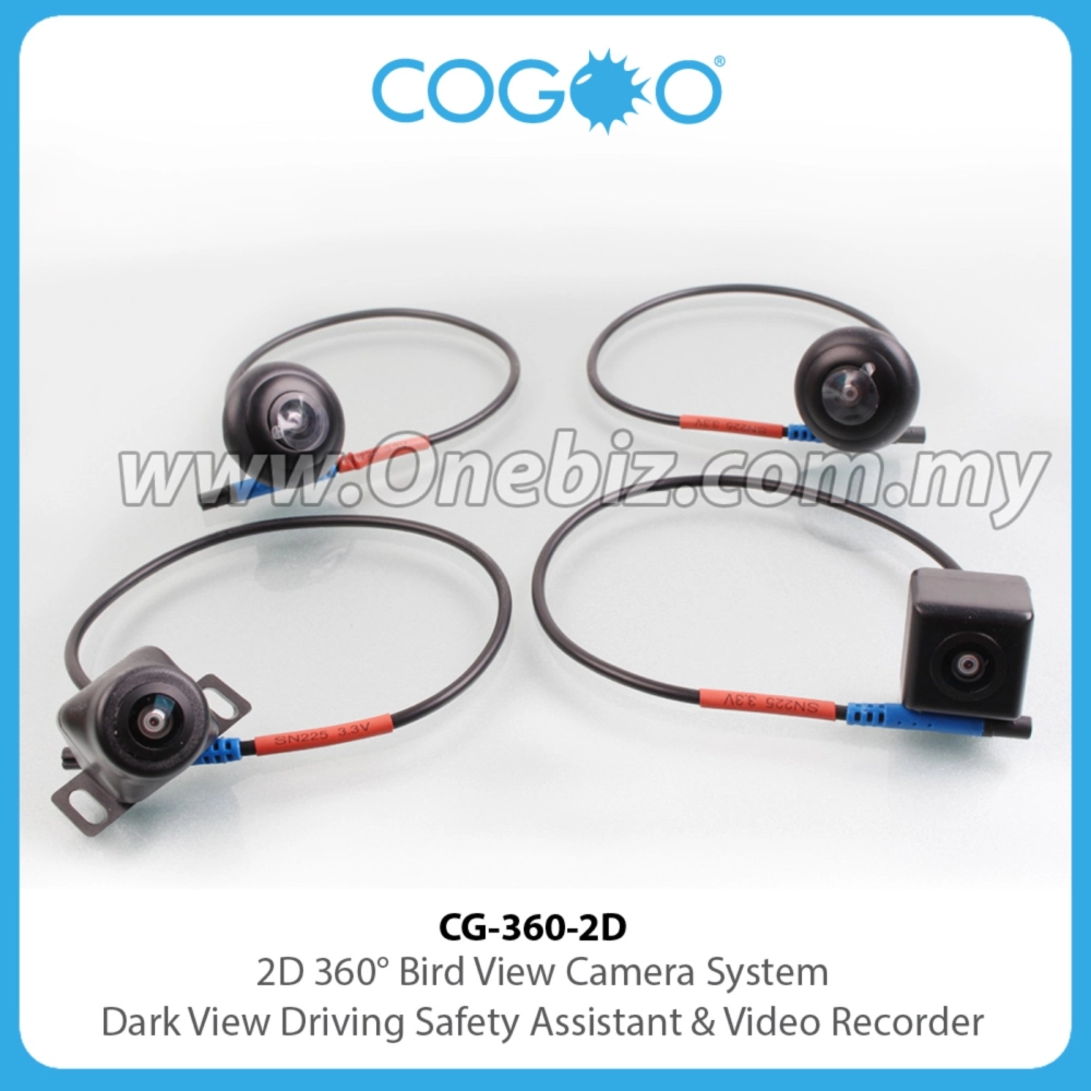 Cogoo 2D Dark View 360 Bird View Camera System Driving Safety Assistant & Video Recorder - CG-360-2D