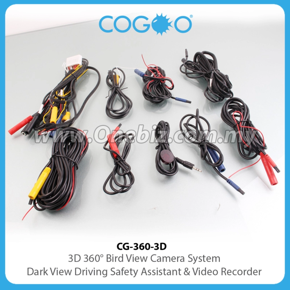 Cogoo 3D Dark View 360 Bird View Camera System Driving Safety Assistant & Video Recorder -CG-360-3D