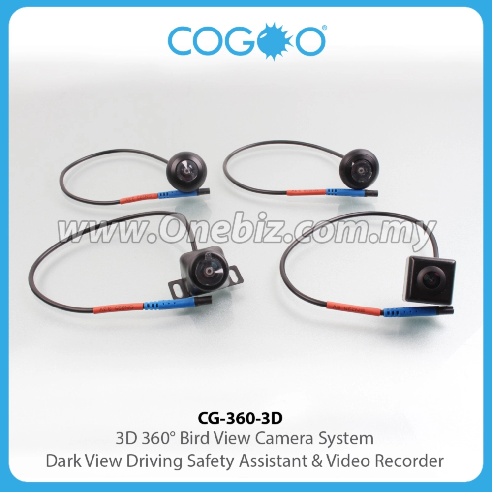 Cogoo 3D Dark View 360 Bird View Camera System Driving Safety Assistant & Video Recorder -CG-360-3D