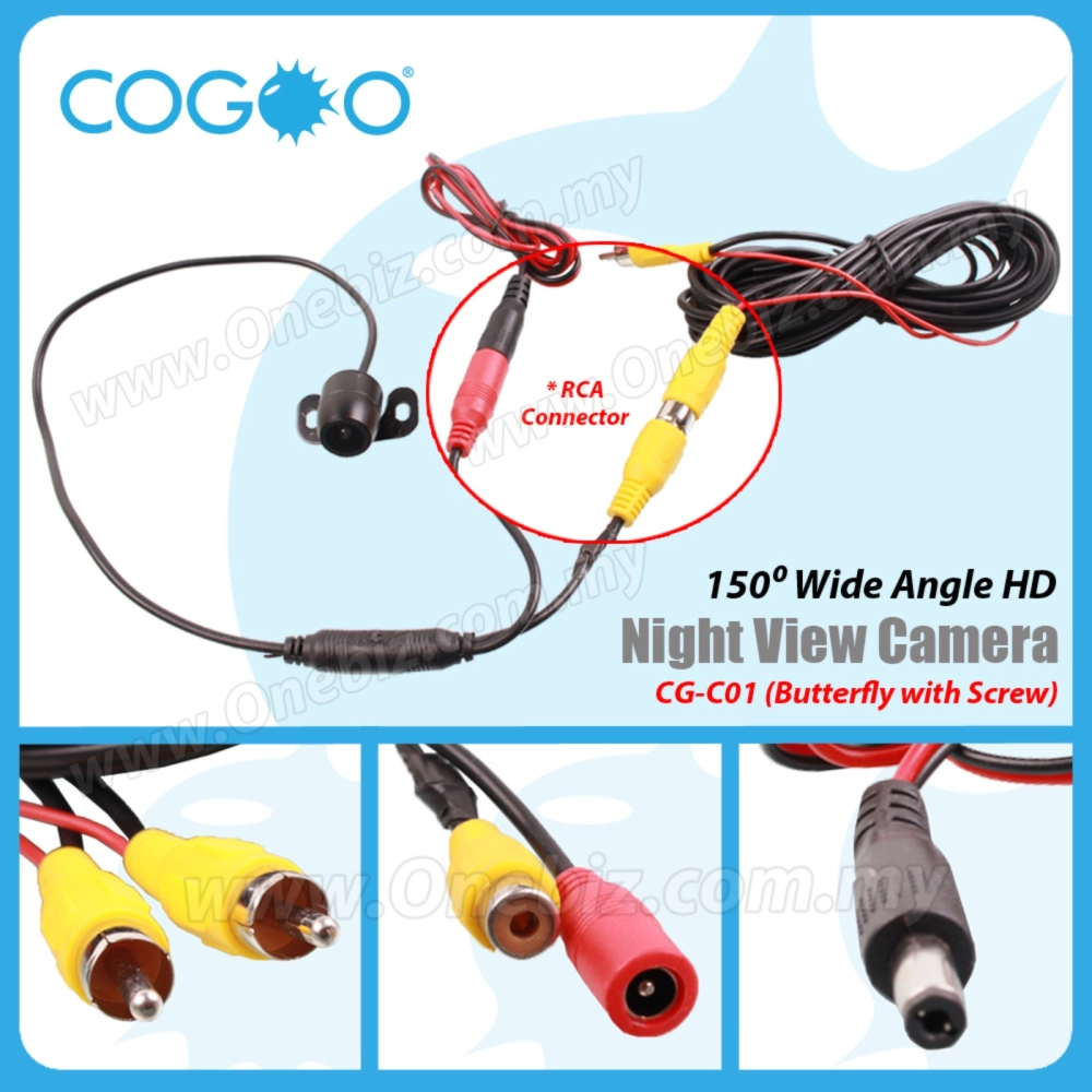 Cogoo Night View Front & Reverse Camera - Butterfly with Screw - CG-C01