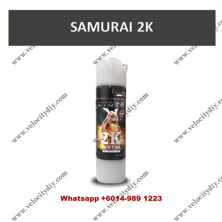 （黑武士喷漆/1K亮油/1K透明） SAMURAI 1K Top Coat Spray Can 400ml Clear Coat Spray Jernih Spray Tin