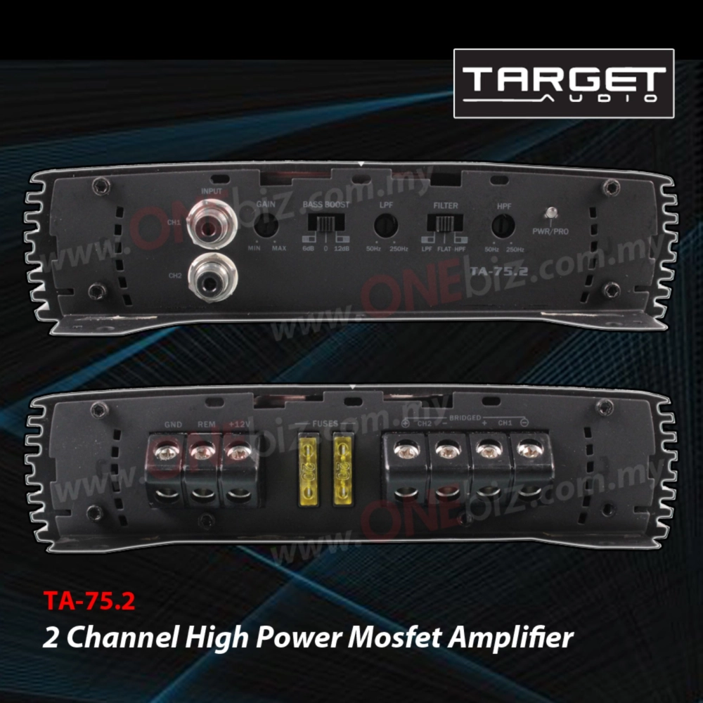 Target Audio 2 Channel High Power Mosfet Amplifier  TA-75.2