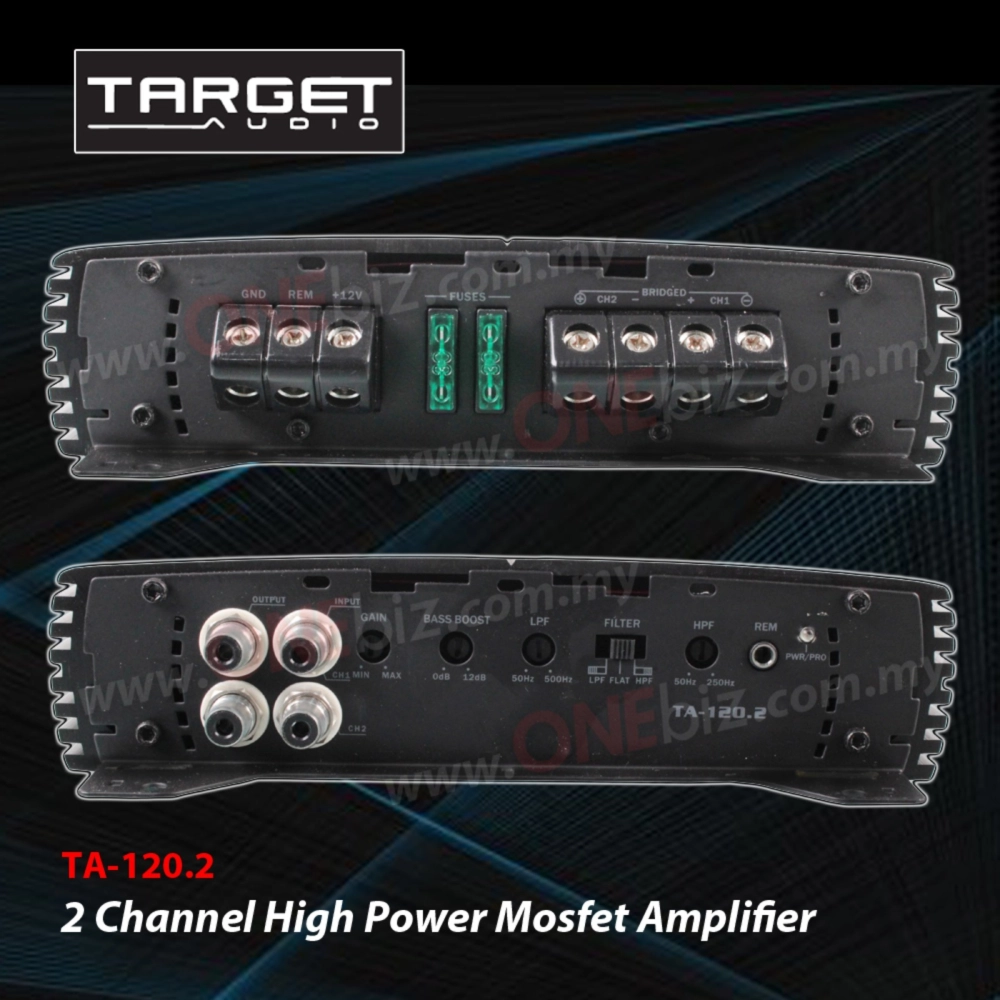 Target Audio 2 Channel High Power Mosfet Amplifier  TA-120.2