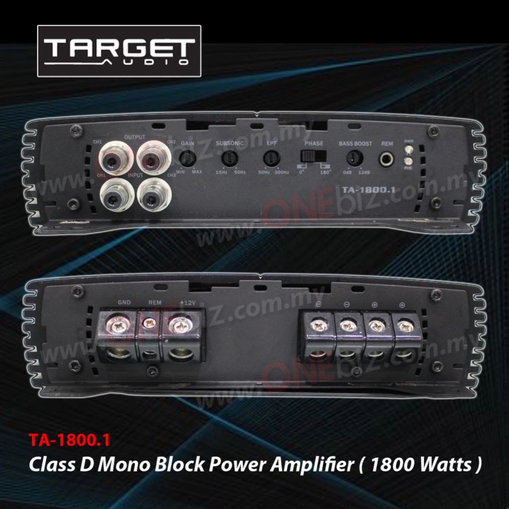 Target Audio Class D Mono Block Power Amplifier ( 1800 Watts )  TA-1800.1